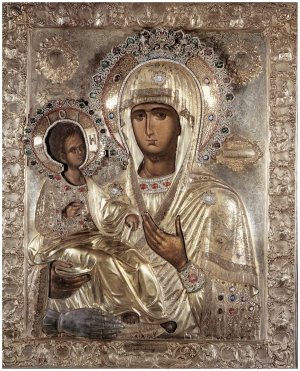 Икона Божией Матери Троеручица (монастырь Хиландар)