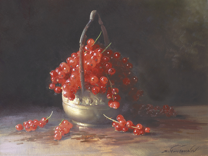 Смородина репродукция для интерьера картина маслом цветы в живописи натюрморт красная смородина ягоды