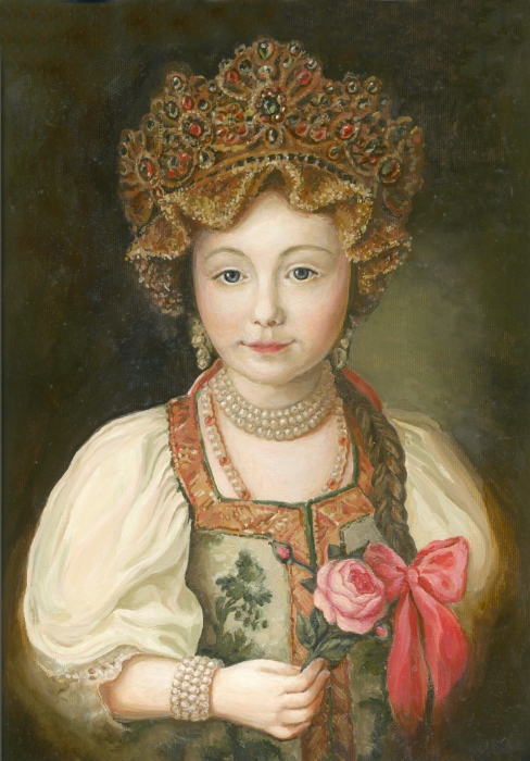 Портрет девочки в русском костюме 