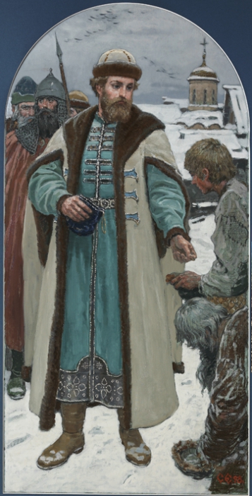 Св. князь Иоанн Калита картина графика иллюстрация рисунок акварель история репродукция репродукции
