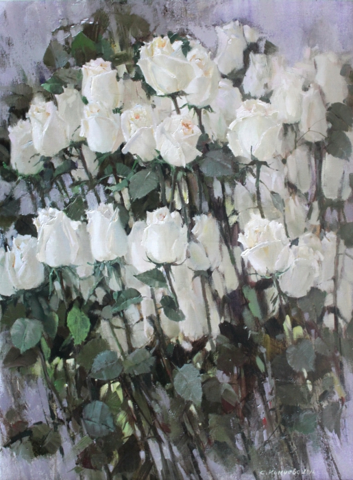 Белая грация  картина картины репродукции репродукция цветы натюрморт пейзаж живопись