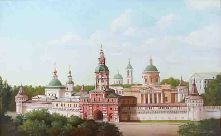 Свято Данилов монастырь (автор неизвестен) картина репродукция храм живопись картины репродукции