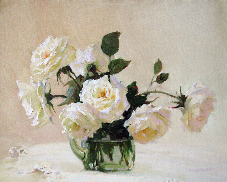 Розы в вазе картина картины репродукции репродукция цветы натюрморт живопись