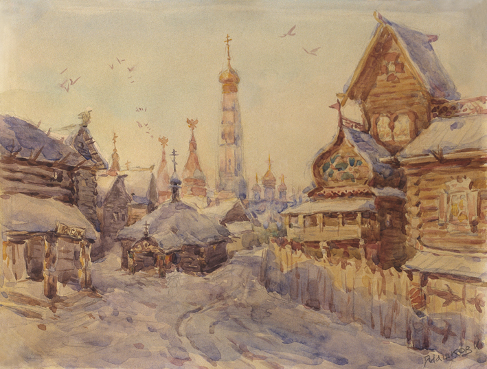 Москва в 16 веке картина картины живопись репродукция репродукции пейзаж Москва художник
