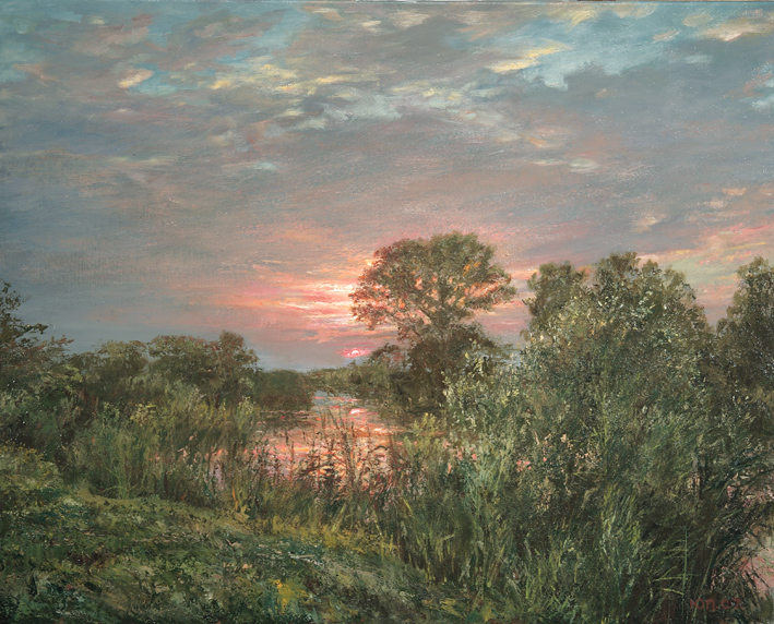 На закате картина репродукция репродукции в интерьере живопись пейзаж деревенский пейзаж вечер вечерний пейзаж закат