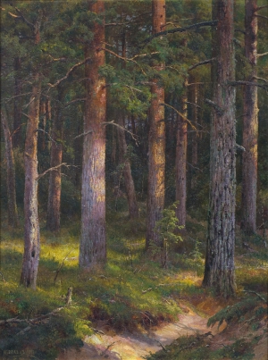 Вельц И.А. (1866-1926) "Лесной пейзаж"