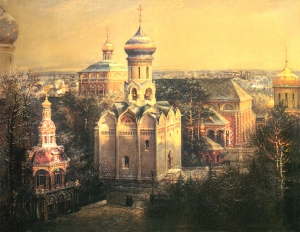 Вид Духовской церкви в Троице-Сергиевой Лавре (автор неизвестен)